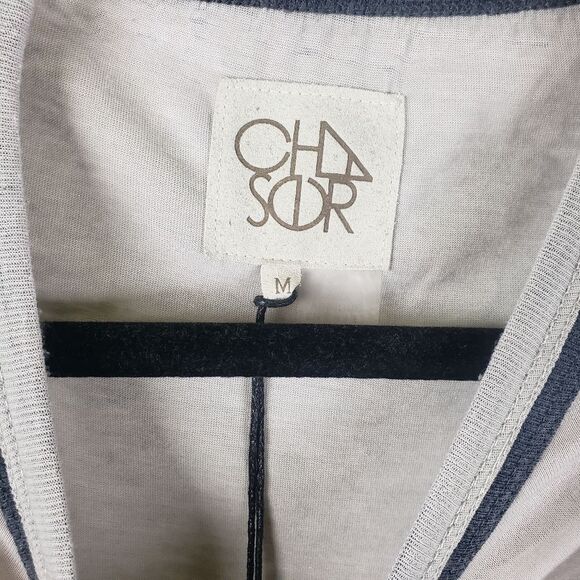 Chaser NWT Women's Simple Basic Doubled Hemmed Grey Tank Top Size Medium - Picture 3 of 8